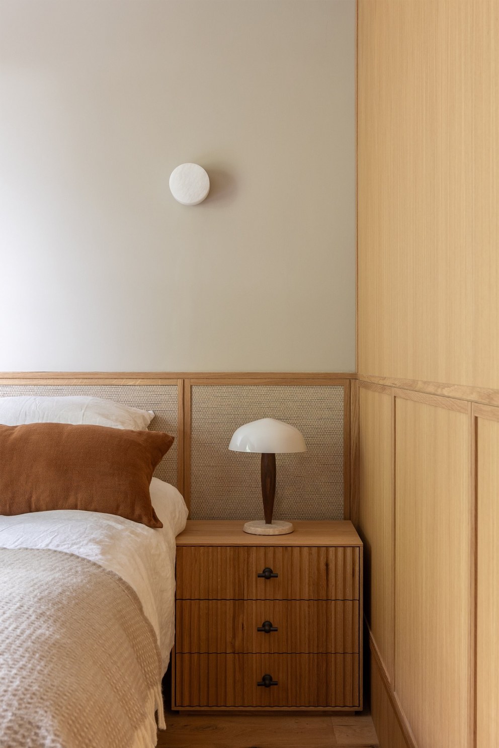 The Highbury Villa | Primary Bedroom Detail | Interior Designers
